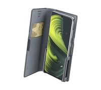 Cellularline Slide & Click - L: (Misure max telefono: 90mm * 170mm) Custodia a libro multicompatibile effetto pelle Nero