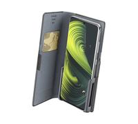 Cellularline Slide & Click - L: (Misure max telefono: 90mm * 170mm) Custodia a libro multicompatibile effetto pelle Nero