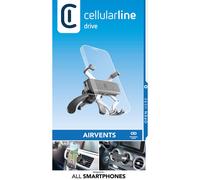 Cellularline Slide Fit - Universal Supporto smartphone da auto con sistema di inserimento facilitato Nero