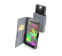 Cellularline Slide & Click - L: (Misure max telefono: 90mm * 170mm) Custodia a libro multicompatibile effetto pelle Nero