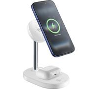 Cellularline MAG DUO Caricatore Wireless Magnetico - Stazione di Ricarca 25W 2 IN 1 - Certificata con Tecnologia Qi2.2 - Cavo USB-C 150 cm inclusi - Bianco