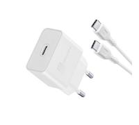 Cellularline Super Fast Charger Kit 25W - USB-C to USB-C - Samsung Caricabatterie da rete Super Fast Charge PD 25W con cavo