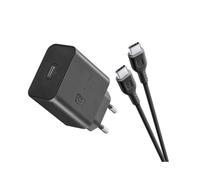 Cellularline Super Fast Charger Kit PD 45W Caricabatterie da rete USB-C 45W con cavo USB-C to USB-C Nero