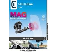 Cellular Line Supporto smartphone da auto Touch Mag Suction Cup magnetico per sistema MagSafe Nero
