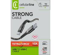 Cellularline Tetra Force Cable 200cm - USB-C Cellularline