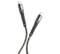 cellularline TETRAFORCE Cavo Ultra-Resistente USB-C to USB-C 120 cm, Nero | Cavo USB-C a USB-C lungo 120 cm assicura ricarica a 60W e dati a 10 Gbps e resiste a 30.000 piegamenti.