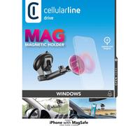 Cellularline Touch Mag Suction Cup Supporto smartphone da auto magnetico per sistema MagSafe Nero