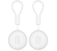 Cellularline TRACY TAG - Trova Oggetti compatibile con Apple iOS Find Me - Compatibile con Accessori Airtag - Batteria sostituibile (durata 1 anno) - Resistente a polvere ed acqua - Bianco