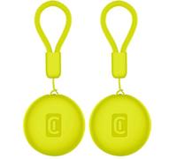 Cellularline TRACY TAG - Trova Oggetti compatibile con Apple iOS Find Me - Compatibile con Accessori Airtag - Batteria sostituibile (durata 1 anno) - Resistente a polvere ed acqua - Giallo Lime