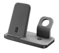 cellularline | TRIO WIRELESS CHARGER | Caricabatterie Wireless 3 in 1 per dispositivi Apple: iPhone, Apple Watch, Airpods, Nero