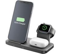 Cellularline TRIO WIRELESS CHARGER Supporto di ricarica wireless 3in1 per dispositivi Apple Nero