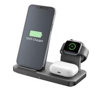 Cellularline TRIO WIRELESS CHARGER Supporto di ricarica wireless 3in1 per dispositivi Apple Nero