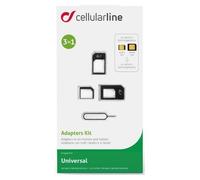 Cellularline Universal Sim Adapters Kit di adattatori per micro SIM e nano SIM