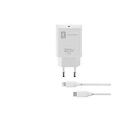 Cellularline USB-C Charger Kit 20W - USB-C to Lightning - iPhone 8 or later Caricabatterie da rete USB-C 20W per la carica alla