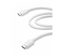 Cellularline USB Cable Home - USB-C||USB-C Cavo da USB a USB-C per la ricarica e sincronizzazione dati Bianco