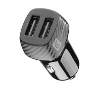 Cellularline USB Car Charger Dual - Caricabatterie per auto universale a doppia porta USB da 10 W - Nouvo