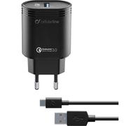 Cellularline USB Charger Kit QC - Type-C, Nero