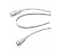 Cellularline USB Data Cable Color - Micro USB Cavo dati colorato e in materiale antigroviglio Bianco