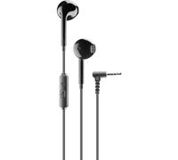 Cellularline VOICE CAPSULE Auricolari a capsula con microfono, tasto di risposta e connettore Jack 3.5mm Nero