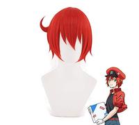 Cellule At Work Ae3803 Rbc Seqkeqkyuu Red Blood Cell Cosplay Parrucche Corto Rosso Capelli Sintetici Costume Parrucca Gioco Di Ruolo
