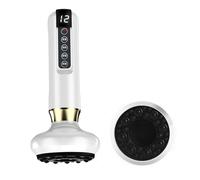 Cellulite Massager,12 Speed Rechargeable Portable Scraping Roller Tool,Rechargeable & Cordless Anti-Cellulite Tool Abdomen, Waist, HIPS, Arms & Legs (White-A)