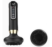 Cellulite Massager,12 Speed Rechargeable Portable Scraping Roller Tool,Rechargeable & Cordless Anti-Cellulite Tool Abdomen, Waist, HIPS, Arms & Legs (Black-A)