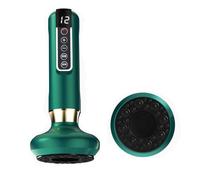 Cellulite Massager,12 Speed Rechargeable Portable Scraping Roller Tool,Rechargeable & Cordless Anti-Cellulite Tool Abdomen, Waist, HIPS, Arms & Legs (Green-A)