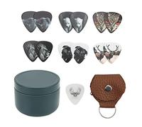 Celluloide Medium Guitar Picks con un Design Unico, Abrasione, Buona elasticità per Chitarristi e Musicisti -13 PCS Guitarle Ple Electrum per Bassacustici Classici Elettrici (Animale)