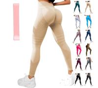 Cellumove, leggings 3D Cellumove, per definire la silhouette, vita alta, sollevamento del sedere, pantaloni da yoga con controllo della pancia, M, L