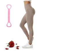 Cellumove, leggings, Redefine Your Silhouette effortlessly, High Rise Anti-Cellulite Sports Leggings, Soft and Stretchy, Fitness &Yoga, beige., M szczupły