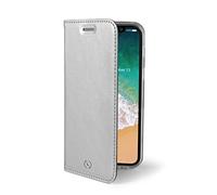 Celly Air custodia per cellulare 14,7 cm (5.8") Custodia a libro Argento