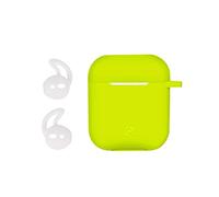 Celly Aircase - Custodia per cuffie, Apple, Airpods, silicone, giallo, scatola