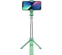 Celly, Bastone Selfie Universale con Bluetooth, Asta Regolabile e Portatile, Treppiedi Integrato, Compatibile con Smartphone Fino a 7 - Verde