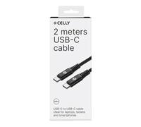 E_0002_S0241915 Celly Cavo USB-C Celly USBCUSBC100WBK 2 m Auto, Moto E Nautica