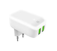 Celly TRAVEL CHARGER 2USB 12W LED WHITE TC2USBLEDWH