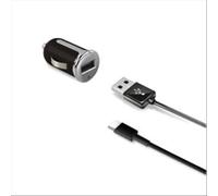 CELLY CARICABATTERIE DA AUTO 1 x USB-A 2.4A CON CAVO 1 MT DA USB-A A USB-C 12 W
