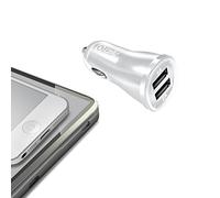 Celly Caricabatterie da Auto, 2.1 A, Bianco