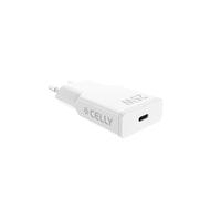 Celly Caricatore USB-C Ultra Slim 25W, con Tecnologia GaN, Ricarica Rapida e Efficiente, Protezioni contro Sovraccarico, Sovratensione e Surriscaldamento