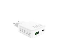 Celly SLIMTC1C1A45WWH Caricabatterie per dispositivi mobili Computer portatile, Smartphone, Tablet Bianco AC Ricarica rapida In NEW