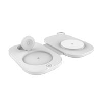 Celly Caricatore Wireless MagPocket 3in1 Pieghevole MagSafe Smartphone Auricolari Smartwatch Bianco