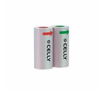 Celly Carta Termica Adesiva per Kids Camera, 2 Rotoli Rosso e Verde, Compatibile KIDSCAMSTICKY, Stampa Istantanea Foto Bambini, Carta Termica con Retro Adesivo