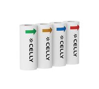 Celly Carta Termica Colorata per Kids Camera, 4 Rotoli Multicolore, Compatibile KIDSCAMSTICKY e KIDSCAMPRINT, Stampa Istantanea Foto Bambini, Accessori Fotocamera