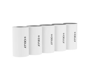 Celly, Carta Termica per Macchina Fotografica per Bambini, Progettata per KIDSCAMPRINT, Stampa Facile, Kit con 5 Rotoli per Foto in Bianco e Nero