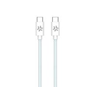 Celly Cavo USB-C a USB-C Ricarica rapida 60W in tessuto intrecciato Azzurro 1,5 m