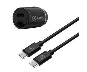 CELLY CCMINITYPEC KIT CARICABATTERIE DA AUTO 20W ULTRA-COMPATTO CON CAVO USB-C A