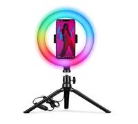 CELLY CLICK RING LIGHT RGB TREPPIEDI PER TAVOLO CON UN ANELLO LUMINOSO CON LUCE