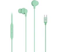 Celly, Cuffie Auricolari In Ear con Filo USB-C, Con Tasto di Risposta, Controllo del Volume, Microfono Integrato, Colore Verde