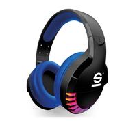 CELLY cuffie auricolari Speed Sparco Collection wireless circumaurali nere e blu