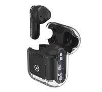 CELLY cuffie auricolari true wireless in-ear nere e trasparenti con custodia