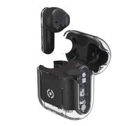 Celly, Cuffie Wireless Bluetooth, Auricolari Senza Filo con Custodia Trasparente, Compatibili con Smartphone e Tablet, Ricarica Veloce in 2 Ore, Colore Nero